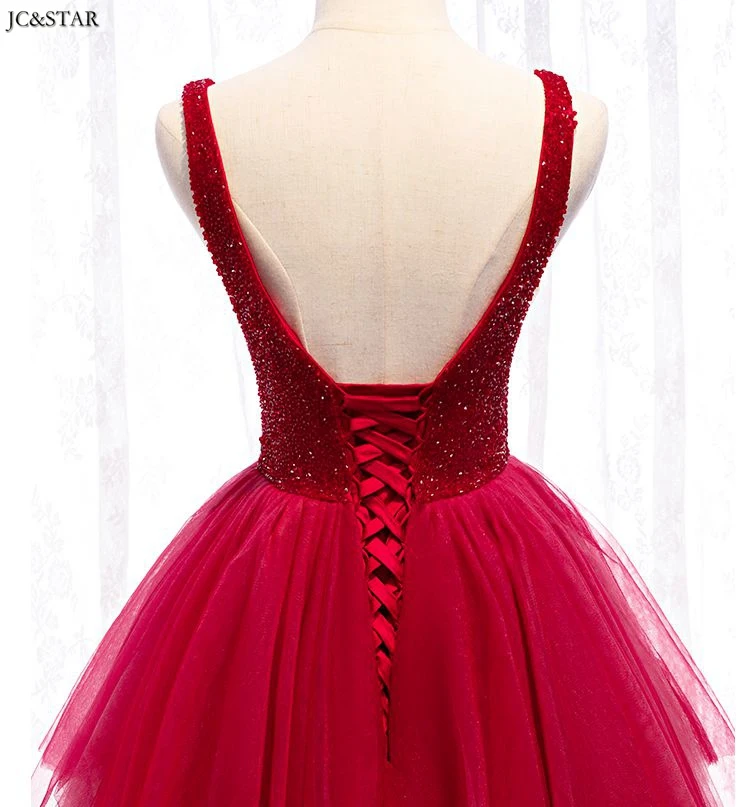 Vestido madrinha Тюль Кристалл сексуальный V образным вырезом линии Бургундия Длинные свадебные платья свадебное платье для гостей длинное suknie na wesel