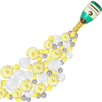 

73pcs/set Champagne Bottle Latex Confetti Balloon Chain Festival Celebrate Birthday Party Wedding Decor Valentine's Day Ballons