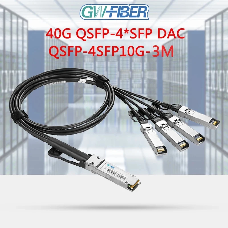 3 м (10 футов) 40G QSFP + DAC QSFP-4 * SFP пассивное прямое подключение медный двойной кабель