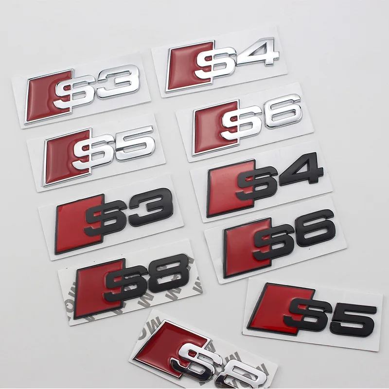 

Audi Cool Labeling Metal Car Stickers Modified Audi Metal S3 S4 S5 S6 S8 Tail Tag Labeling
