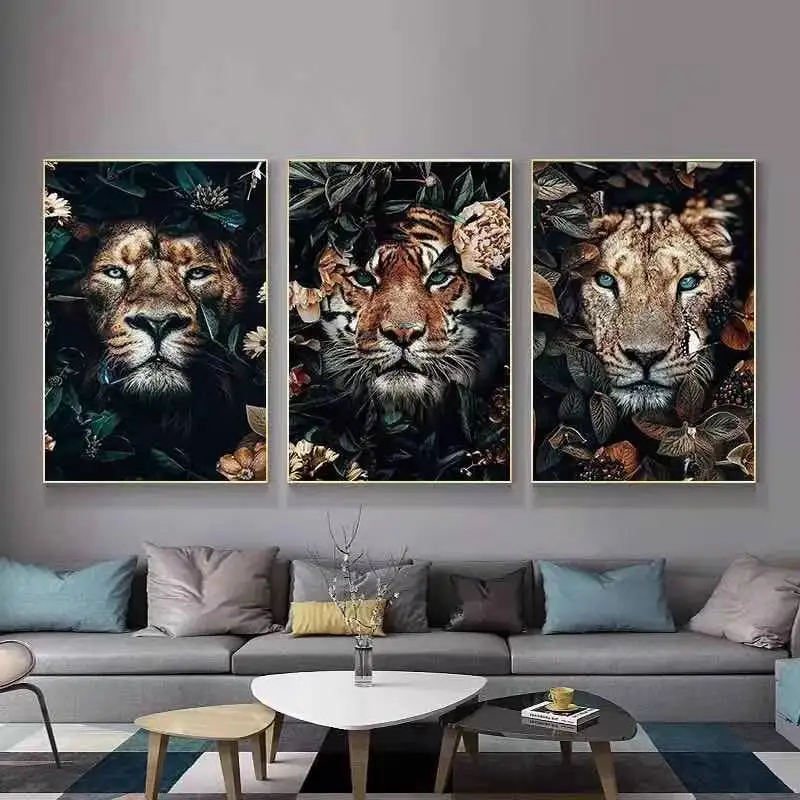 affiche murale toile murale affiches deco murale decoration salon decoration  mural Affiche avec citations de tigre