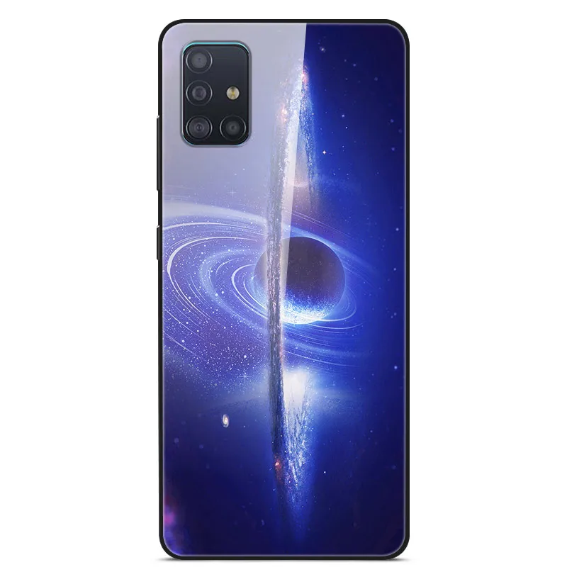 31 Для samsung Galaxy A71, чехол из закаленного стекла, жесткая задняя крышка, чехол для телефона, для samsung A71 A715F, TPU, бампер, чехол s для Galaxy A71 - Цвет: 31