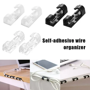 

20Pcs Wire Storage Clips Buckle Securing Cable Clamp Data Line Finishing Organizer Hogard