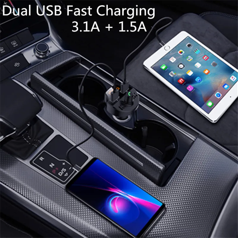 Bluetooth V5.0 FM передатчик напряжение lcd 3.1A двойной USB Быстрый телефон автомобильное зарядное устройство беспроводной fm-модулятор Автомобильный MP3-плеер TF U диск