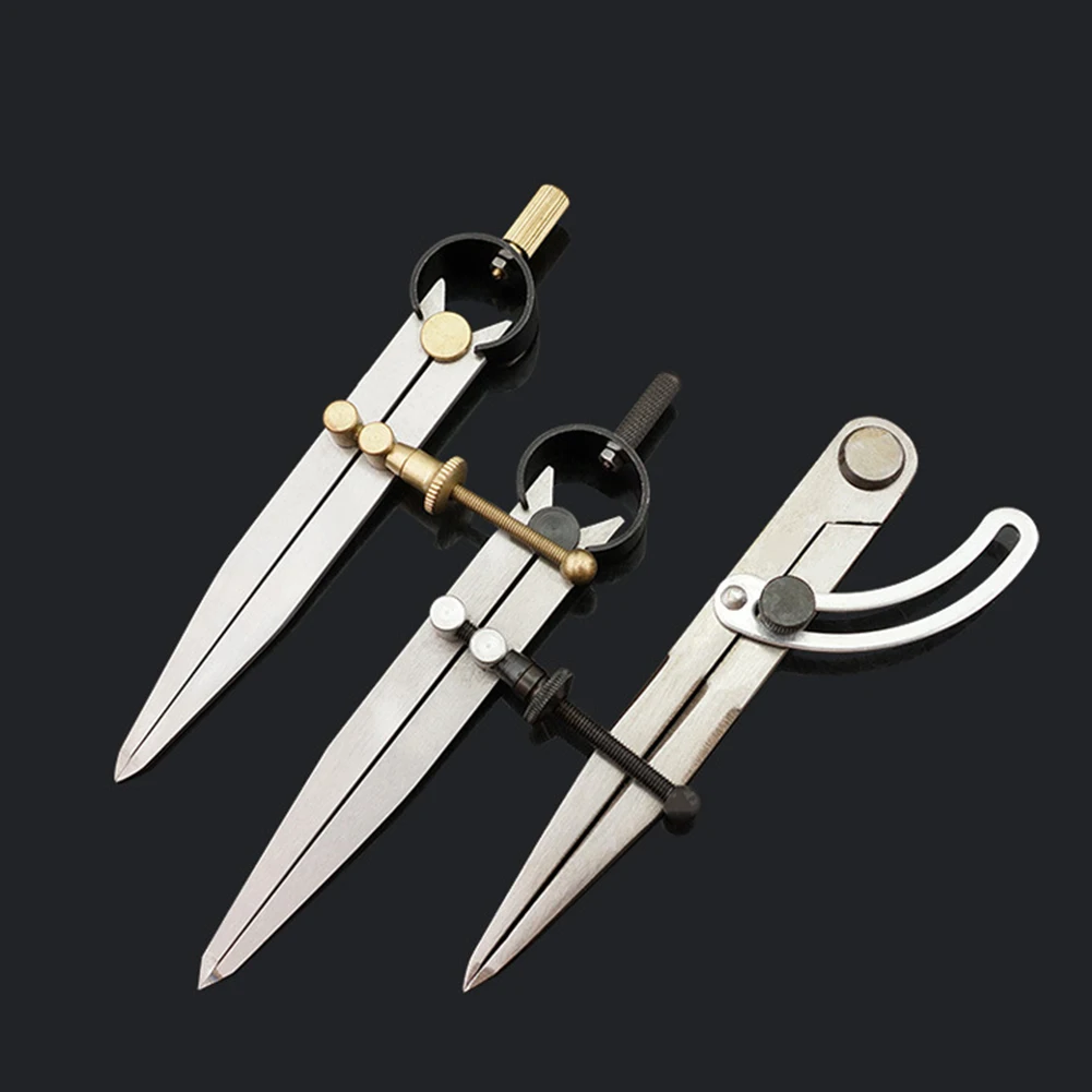 DIY Sewing Handmade Tools Scratch Compass Wing Dividers Leathercrafts Woodwork DIY Rotating Adjustable Tools-0