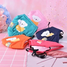 Мультфильм милый медведь дети хлопок PM2.5 маска против пыли рот маска фильтр с активированным углем маска ветрозащитный рот муфельной маски для лица для защиты от гриппа