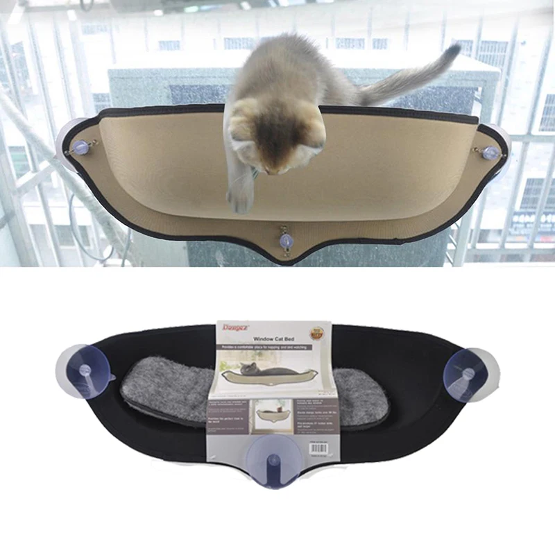 Кошка гамак кровать подшипник 13 кг крепление окна Pod лежак присоски Pet котята гамак подвесная кровать дропшиппинг