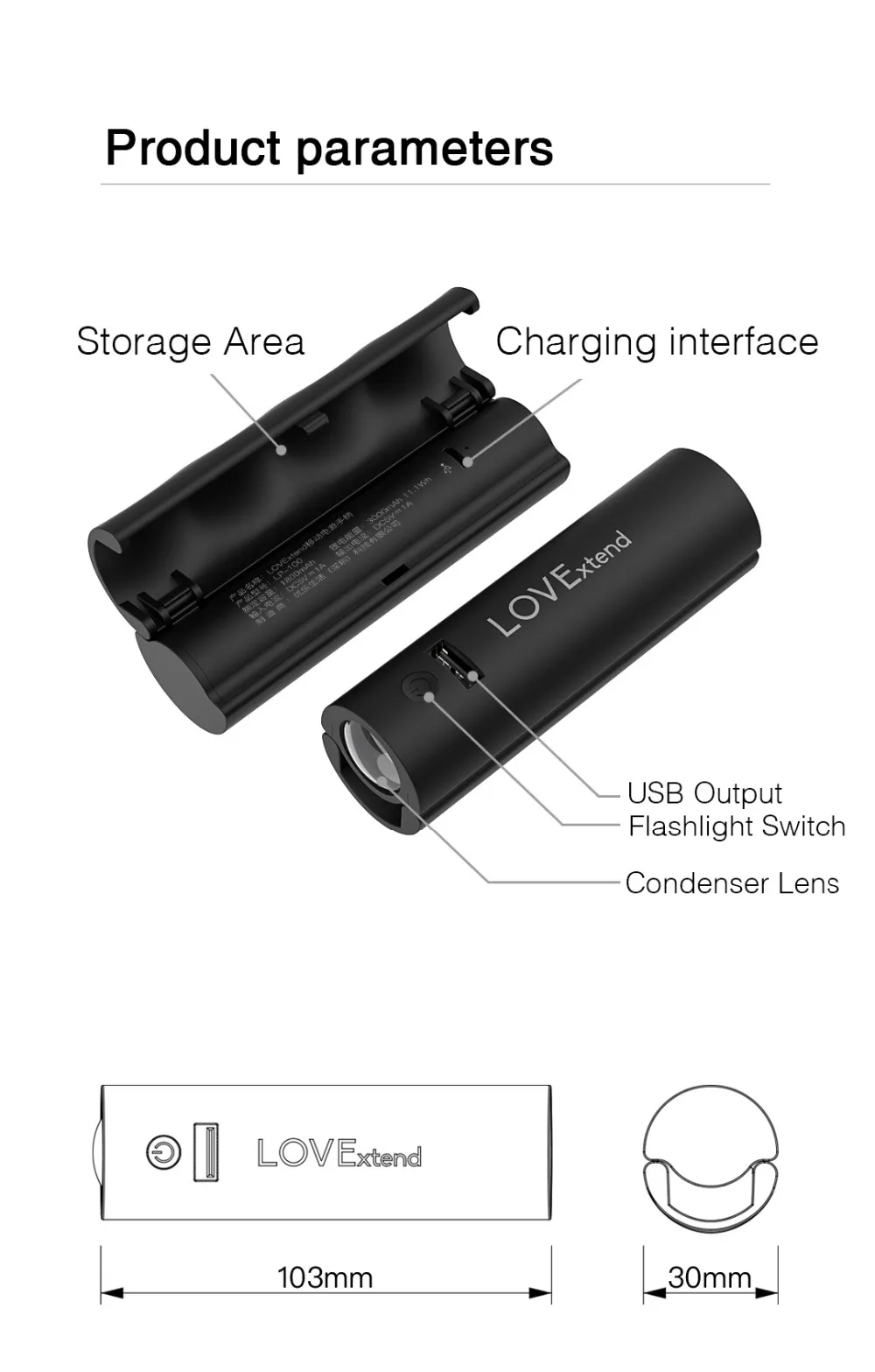 Xiaomi Youle life mobile power handle Портативный Мобильный фонарик с питанием функция три в одном на открытом воздухе для альпинизма