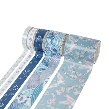 

5 Pcs/Set Gold Washi Tapel Chinese Style Masking Tape DIY Craft Japanese Paper Stickers Scrapbooking L