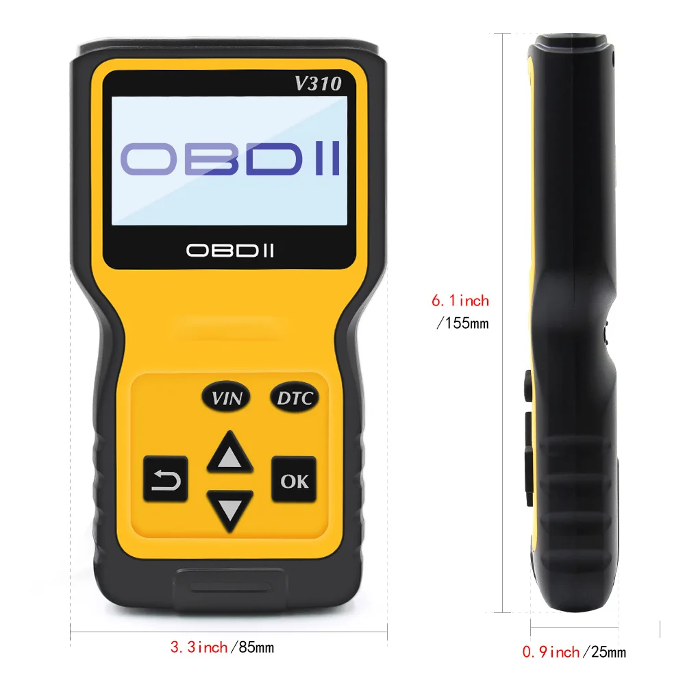 V310 считыватель кодов Сканер OBDII проверка неисправности двигателя OBD2 автомобильный диагностический инструмент код сканер V310 OBD2 сканер