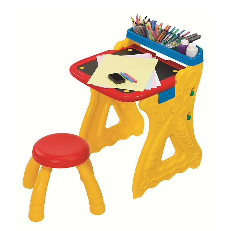

Crayola Drawing Board CHILDREN'S Drawing Board WordPad Small Blackboard-in-Easel Folding Learning Dual Purpose Table 5013