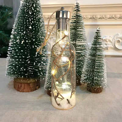 Bottle 2 Сказочный светильник со стеклянной баночкой в форме сердца для рождественской елки, подвесной Рождественский Свадебный Сказочный светильник, украшение - Цвет: Bottle 2