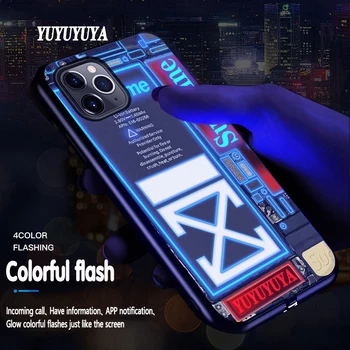 

YUYUYUYA incoming call glow for iPhone 11 Pro Max X XR XS phone case flash iPhone 8 7 6 S Plus X XS Max stylish cool phone cover