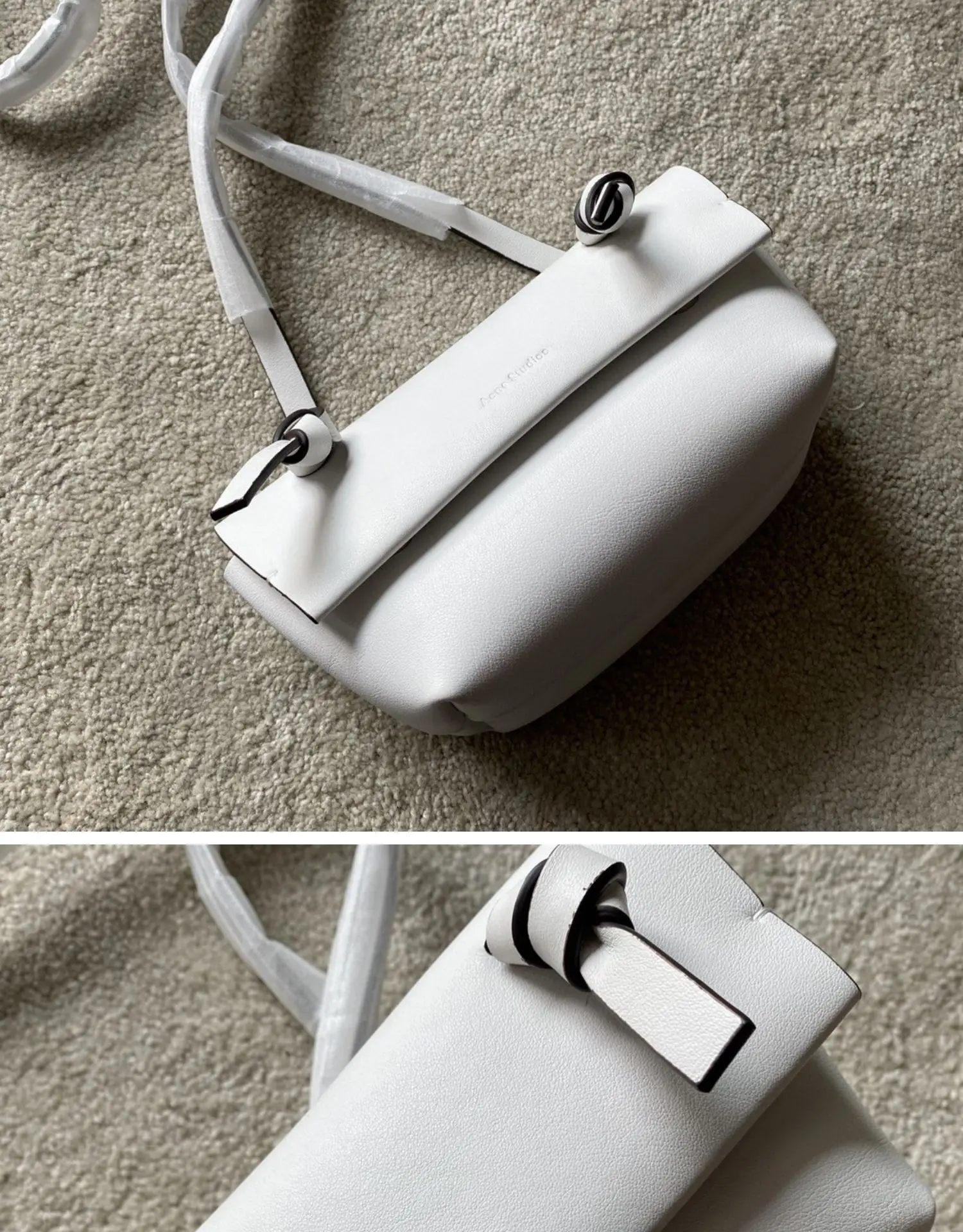 AcneStudios Cowhide Mini Bag. Portable Hand Bag, Portable Single Shoulder Oblique Cross Women's Bag