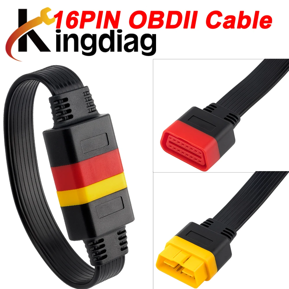 OBD2 Удлинительный кабель 36 см 16 контактный двойной разъем штекер гнездо для