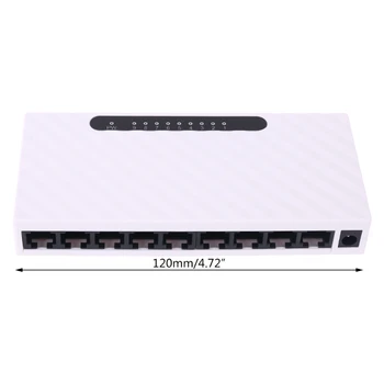 

9 Ports Plastic Shell Ethernet Desktop Net Work Switch Splitter RJ45 10/100Mpbs