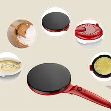 1 шт. Мини электрическая сковорода 600 Вт ручной блинница с венчиком и поддоном для домашней кухни кафе магазин с вилкой ЕС/Великобритании/Австралии