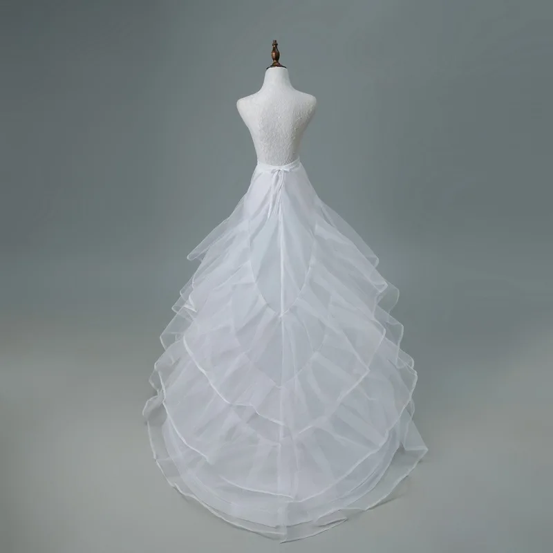 Two Steel Rings Elastic Lace Multi-Layer Mesh Slip Dress Performance Dress Bride Wedding Large Tail Wedding Dress Crinoline