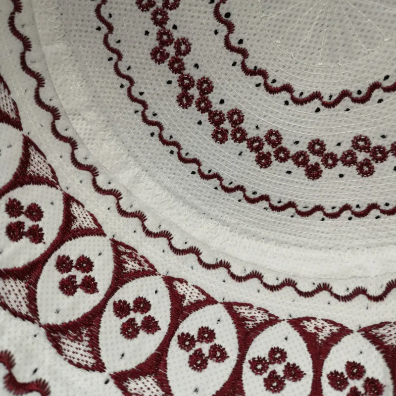 Kippah Islam Prayer Rug Topi Saudi Abaya Prayer Caps Red White Geometric Patterns Seccade Namaz M�tze Damen Islam Men