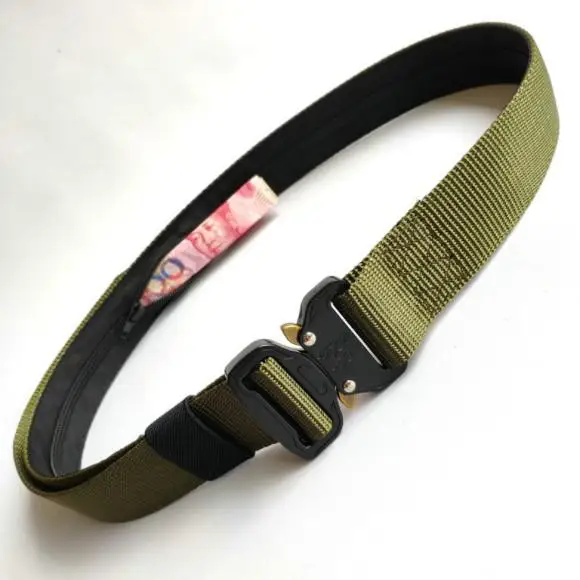 Army Green Тибетские деньги 3,8 см нейлоновый холщовый ремень для мужчин и женщин трикотажные брюки ремень повседневный Молодежный студенческий нейлоновый ремень для спорта на открытом воздухе мужской ремень - Цвет: Army Green