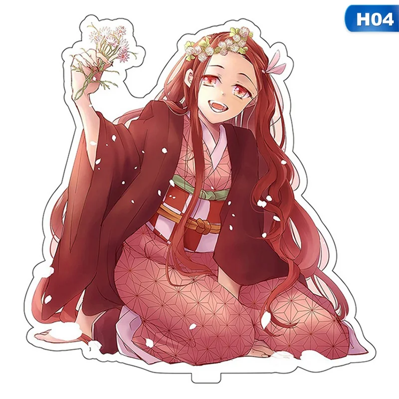 Demon Slayer Kimetsu No Yaiba Tanjirou Nezuko акриловый стенд фигурка модель двухсторонняя тарелка держатель торт Топпер аниме