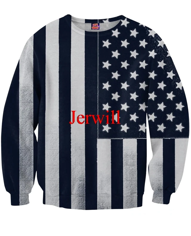Americana Flag Sweatshirt 3D Print Long Sleeve Fashion Casual Oversized Hoodie Hip Hop Streetwear Pullover MEN's Clothing | Мужская