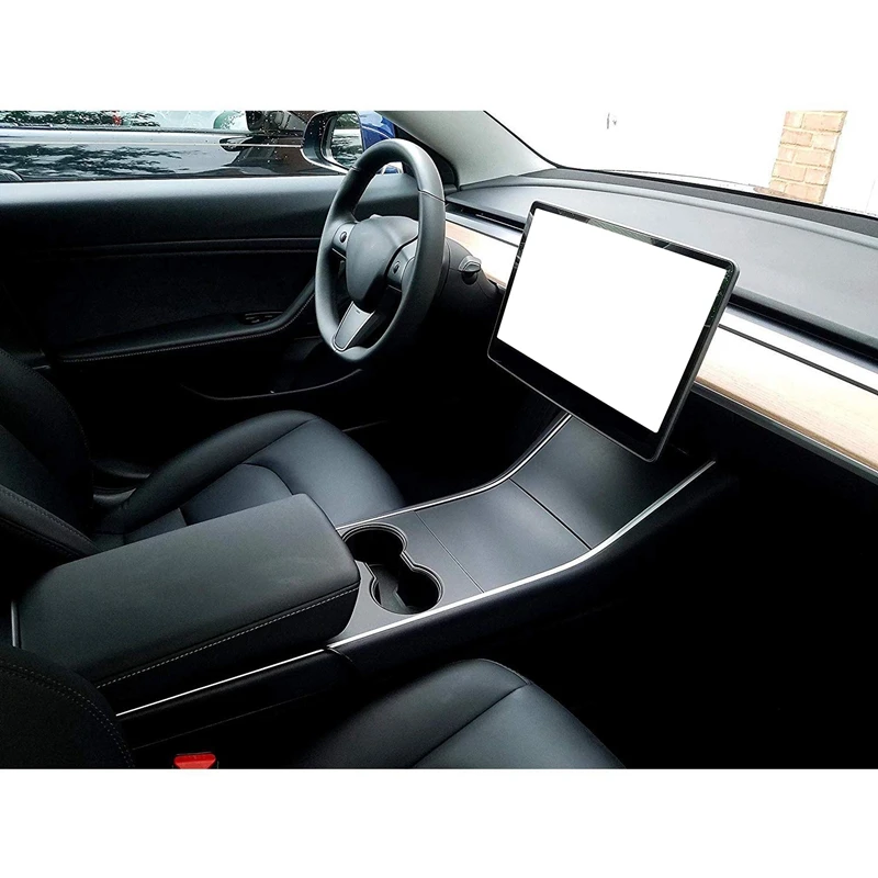 Центральная консоль wrap Kit Carbon Firber стикер протектор для Tesla модель 3-матовый черный