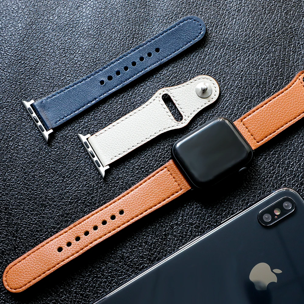 Кожаный ремешок для apple watch band 4 5 44 мм 40 мм iwatch band 42 мм 38 мм Браслет apple watch 5 4 3 2 1 Аксессуары спортивный ремешок для часов