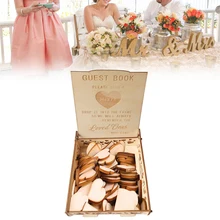 DIY натуральная свадебная открытка коробка деревянные украшения коробка для хранения великолепное свадебное украшение принадлежности для вечерние склад для принадлежностей