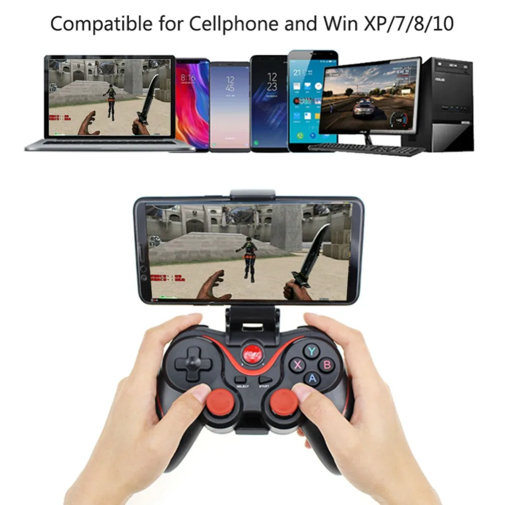 Bluetooth беспроводной Android геймпад X3 беспроводной игровой контроллер Джойстик BT3.0 джойстик для мобильного телефона для планшета телевизора держатель коробки