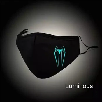 

PM2.5 Dustproof Luminous Mask Batman Iron Man Captain America Face Mask With Filter For Adult Glowing In the Dark