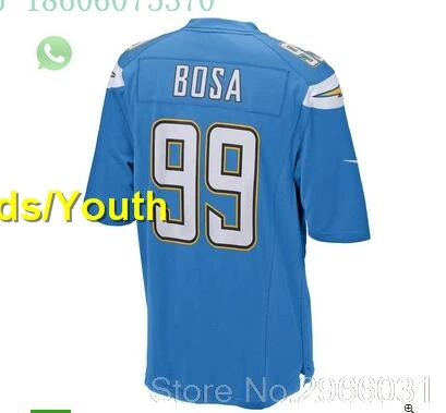 San Diego A+++ качественный Детский Молодежный Мелвин Гордон 28 Joey Bosa 99 Philip Rocks 17 Junior Seau 55 Keenan Allen 13 jersey - Цвет: for kids youth