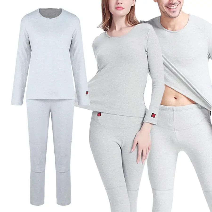 Men USB Electric Heating Clothes Heated Underwear Warm Stomach for Winter Braces Supports