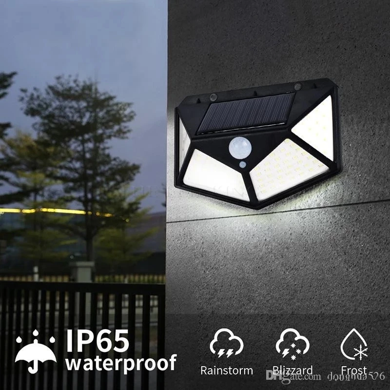 solar security light with motion sensor 222 100 LED Solar Light Outdoor Solar Lamp with Motion Sensor Solar LED Light Waterproof Sunlight Powered for Garden Decoration outdoor solar spot lights