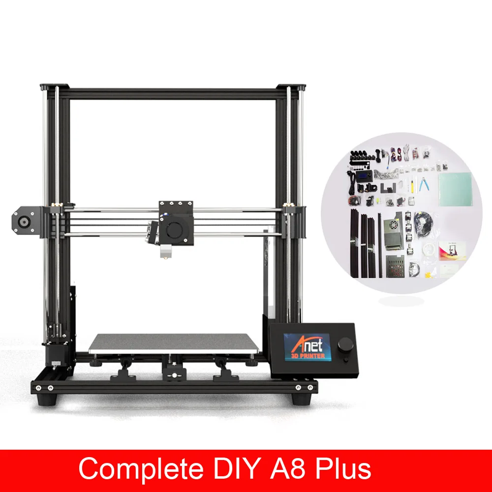 Anet A8 Plus Impresora 3d принтер большого размера принтеры Reprap i3 Imprimante 3D DIY комплект с нитью подарок sd-карта - Цвет: Full DIY 3D printer