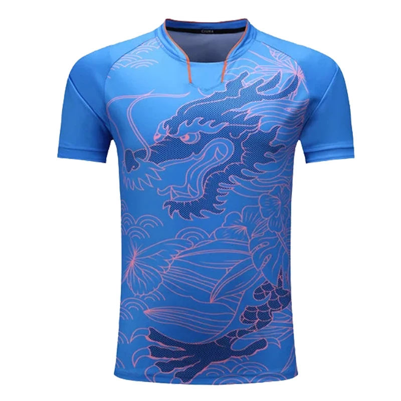 Men Women Designer Badminton Table Tennis Short Sleeve T Shirt Quick Dry Slim Fit Sports Clothes
