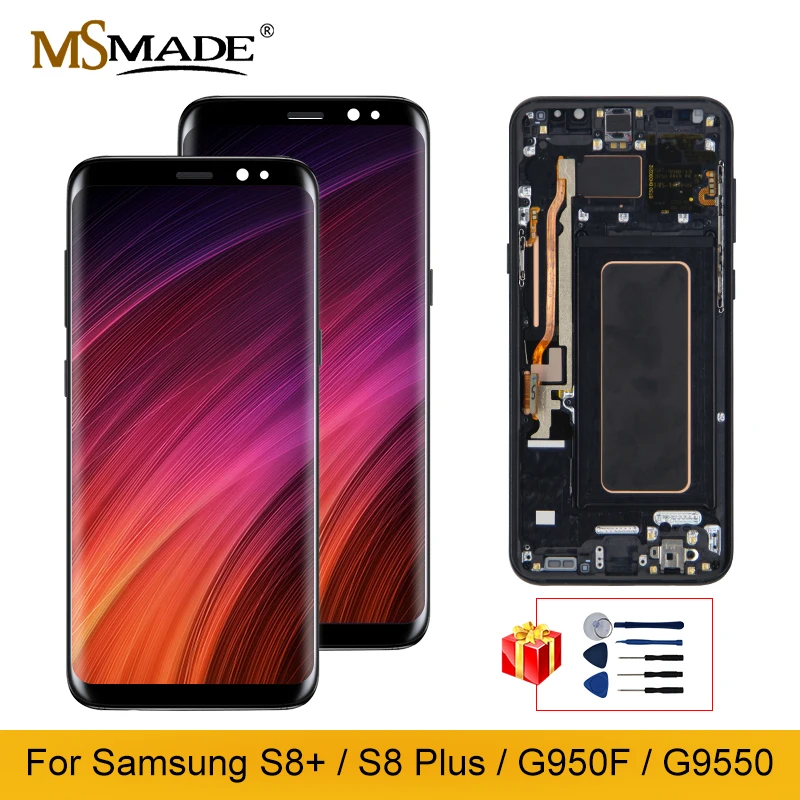 ЖК дисплей для Samsung Galaxy S8 + Plus G950F G9550 с сенсорным экраном и дигитайзером запасные