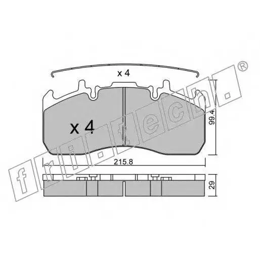 Колодки тормозные дисковые RENAULT TRUCKS-ROR-VOLVO fri.tech. 82