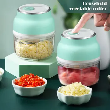 

Hot Cute 150/230ML Green Electric Mini Garlic Chopper Vegetable Food Mincer USB Rechargeable kitchen Tools for Home Accessories
