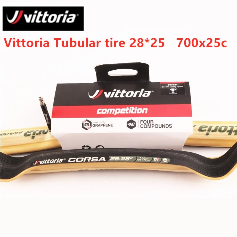 

Vittoria corsa Competition 25-28 Inch tubular Tire bike bicycle Graphene Para Sidewall 700x25c
