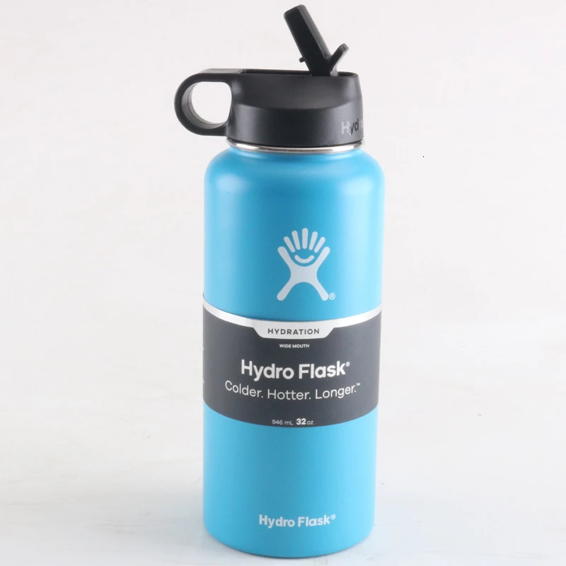 13 Заморозка)/32/40 oz Нержавеющая сталь бутылка для воды гидро термос бутылка для воды с вакуумной изоляцией из нержавеющей стали с широким горлышком путешествия Портативный Термальность бутылка - Цвет: 13