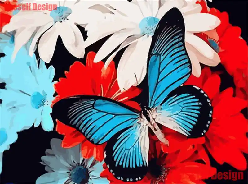 popular 5d diamond painting full square/round butterfly 5d diamond embroidery sale animal picture of rhinestones decoration home - Цвет: aa0163