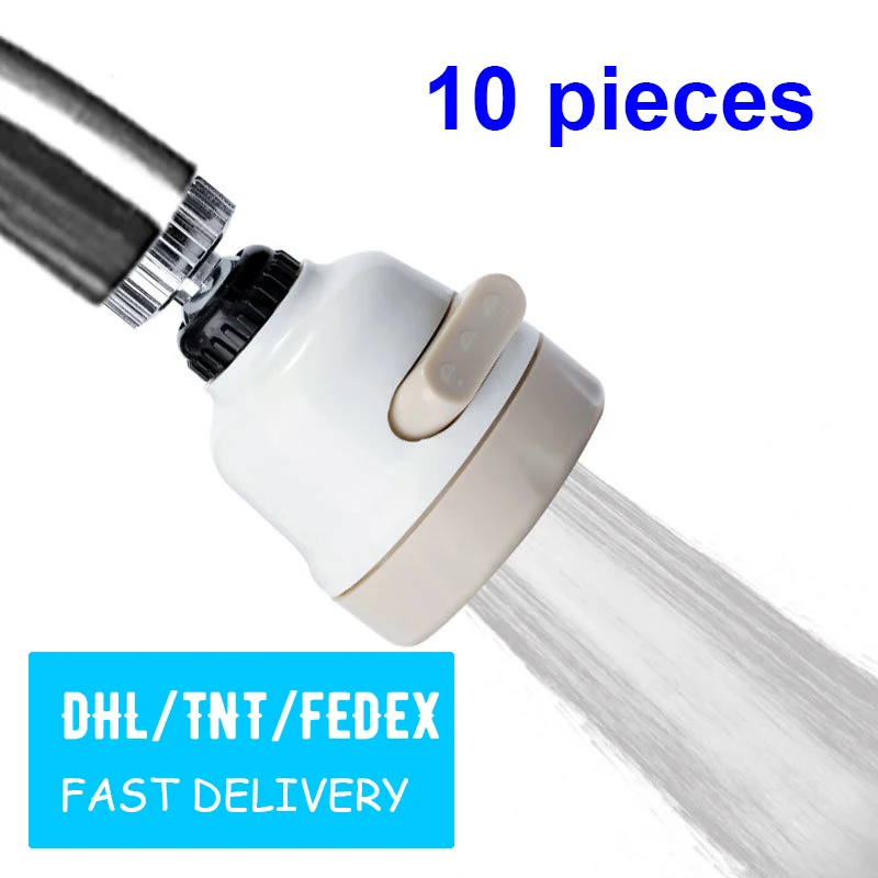 

10 Pieces Wholesale 3 Modes 360 Rotatable Tap Faucet Aerator Bubble Flexible Water Saving High Pressure Filter Adapter Sprayer
