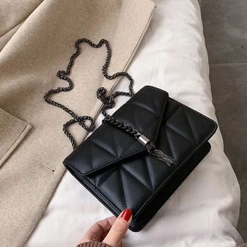 

New Arrival Ladies Small Shoulder Messenger Bag Channels Crossbody Bags Quilted Chain Hand Bags for Women 2020 Tassel Handbag