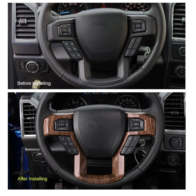 Накладка на руль автомобиля Рамка для Ford F150 аксессуары для интерьера