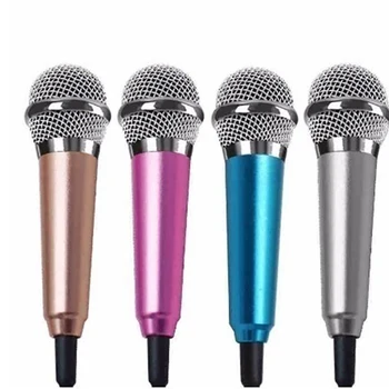 

Portable 3.5mm Stereo Studio Mic KTV Karaoke Mini Microphone For Cell Phone Laptop PC Desktop 5.5cm*1.8cm Small Size Mic
