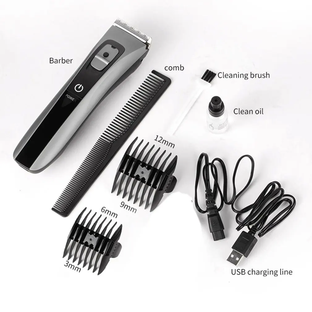 

USB Charging Hair Trimmer Ceramic Cutting Blade Cutter Head Hair Clipper Electric Haircut Kit Hair Styler Trimmer for Men Baby