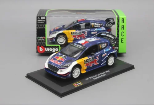 Bburago 1:32 M-Sport Ford Fiesta WRC Sebastien Ogier Отт Танак литая модель гоночного автомобиля в коробке - Цвет: Sebastien Ogier NO.1