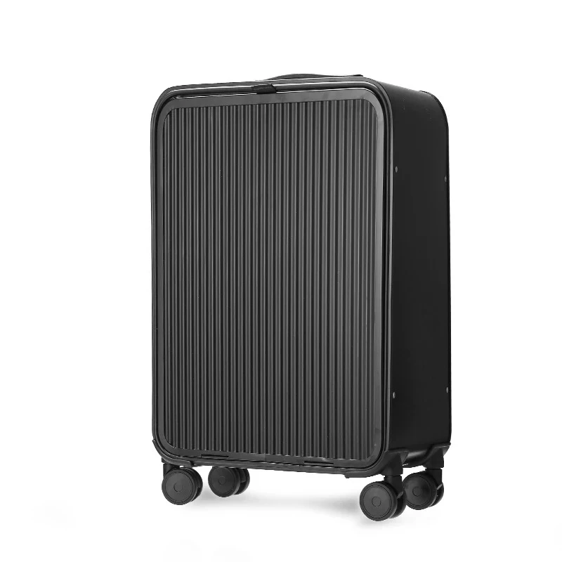 Black Бренд 2" 24" дюймовый Алюминиевый Чемодан TAS LOCK spinner бизнес-тележка для багажа Сумка На Колесиках - Цвет: Black
