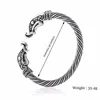 Fishhook Adjustable Dragon Head Antique Silver Color Bronze Bracelets & Bangle Punk Gothic Viking Men Jewelry For Male ► Photo 2/6